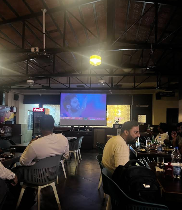 Sports lounge seating with big screens